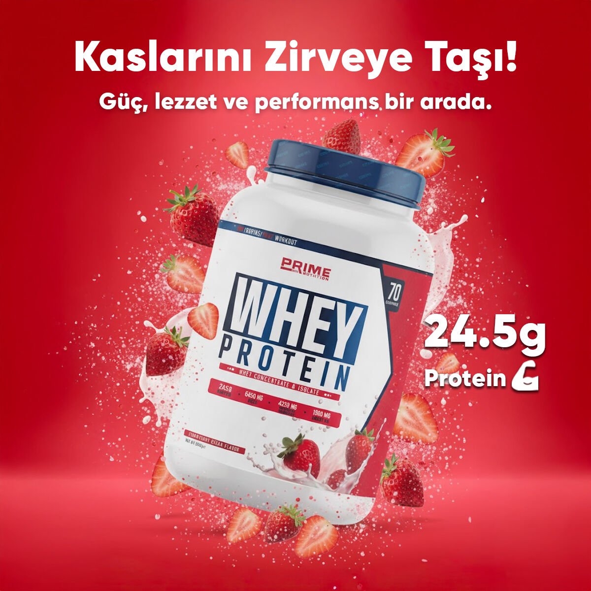 PRİME NUTRİTİON ÇİLEK WHEY PROTEİN 2310 GRAM