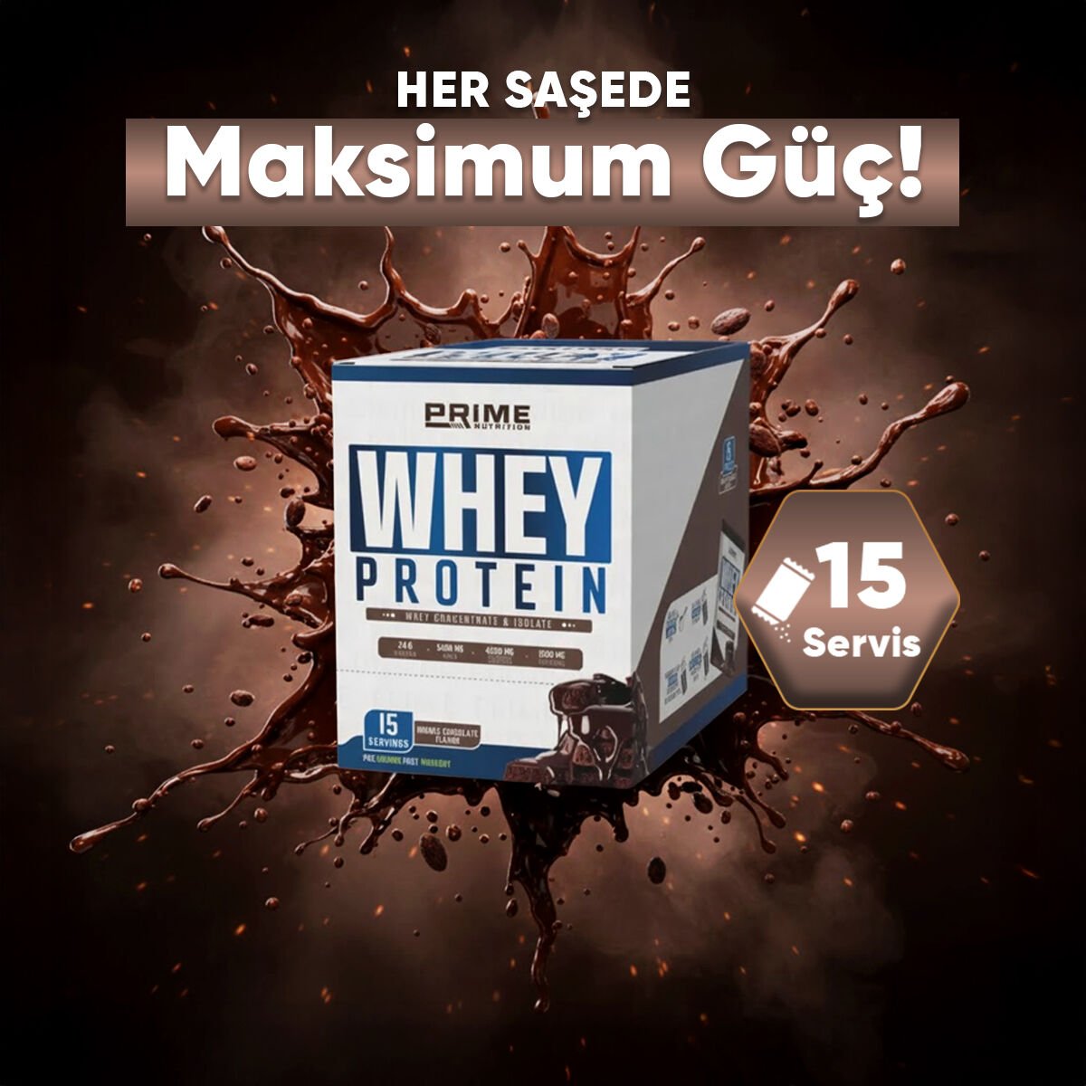 PRİME NUTRİTİON WHEY PORTEİN 33 GR X 15 ŞAŞE