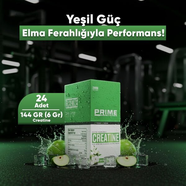 PRİME NUTRİTİON YEŞİL ELMA CRİETİNE 144 GR (6 GR) - 24 ADET