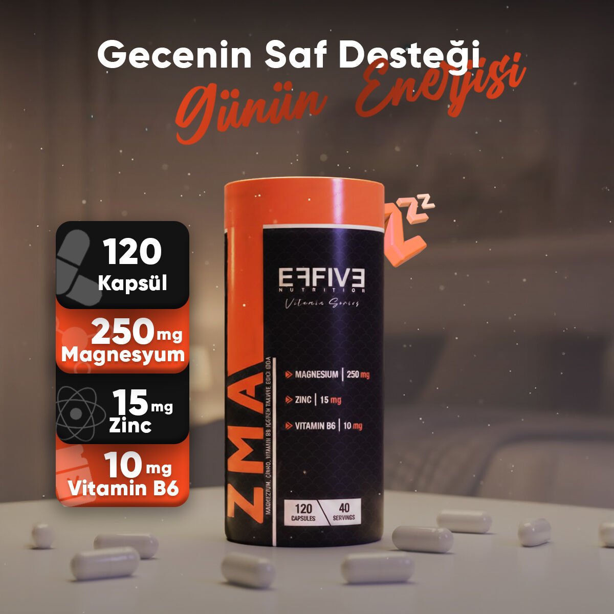 EFFİVE ZMA- 120 KAPSÜL