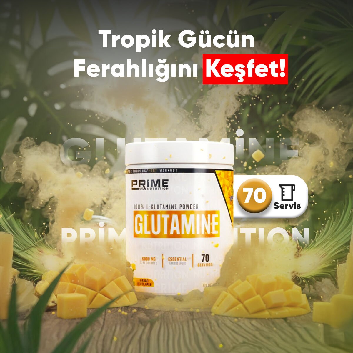PRİME NUTRİTİON L-GLUTAMİNE 420 GR - 70 SERVİS
