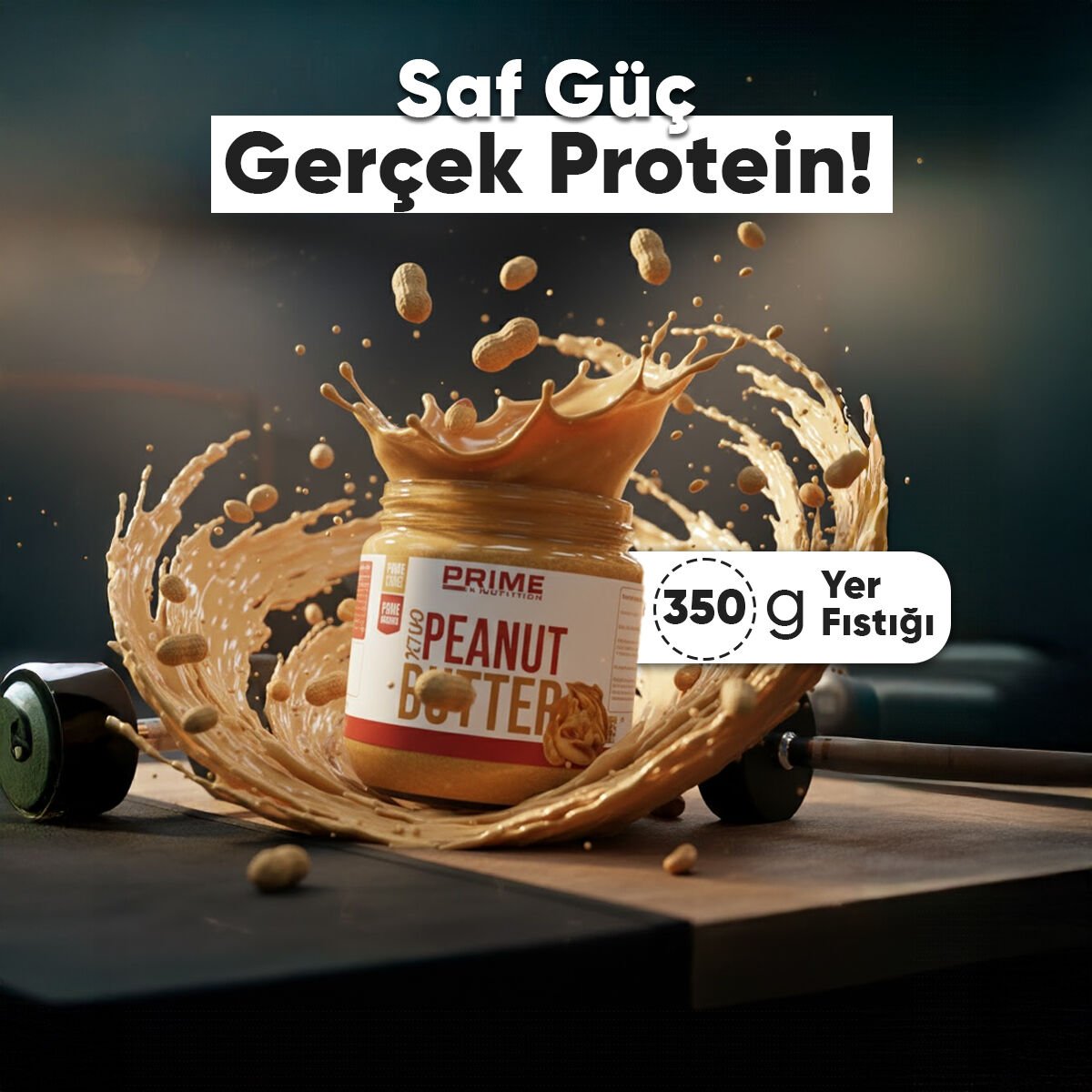 PRİME NUTRİTİON %100 PEANUT BUTTER YER FISTIĞI 350 GR