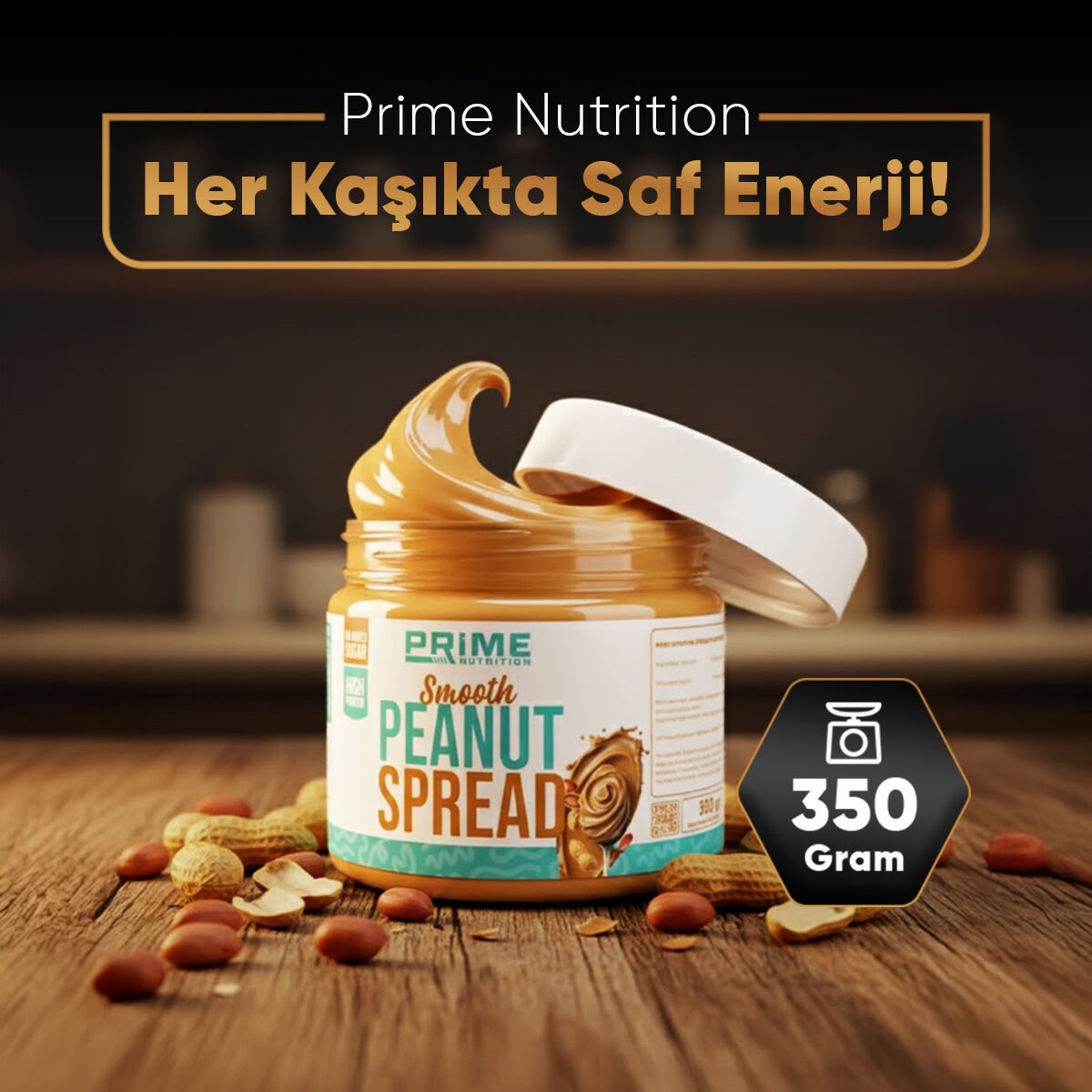PRİME NUTRİTİON SMOOTH PEANUT SPREAD YER FISTIĞI 350 GR