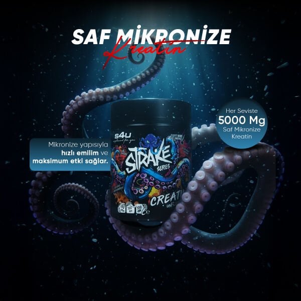 S4U Strike Series Creatine 300g - Aromasız Mikronize Kreatin