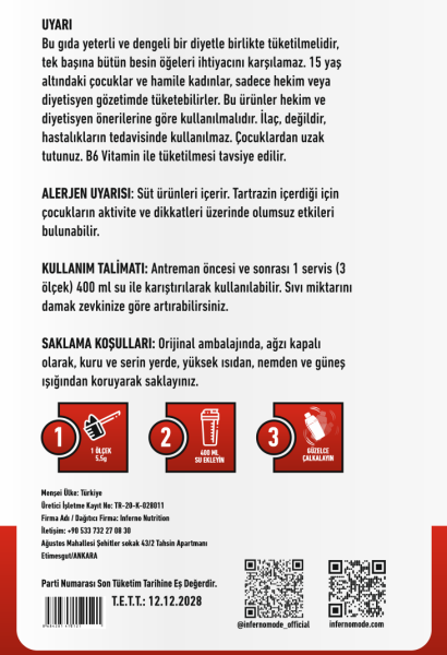 INFERNONURITION GAİNER (20 SERVİS)